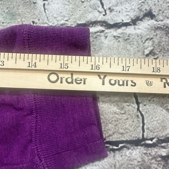 Lands End Sweater Womens Sz.L 14-16 Purple Longer Cow Neck 3/4 Sleeve Tunic - Picture 8 of 9